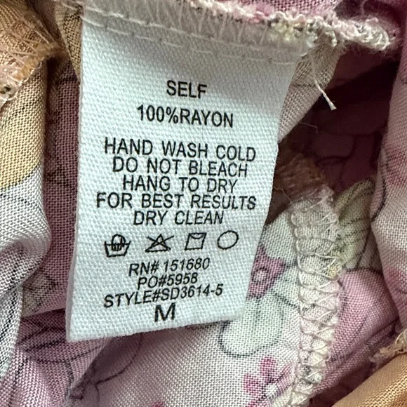 Storia Anthropologie Floral Oversized Flowy Mini Summer Dress Size Medium - Picture 6 of 7